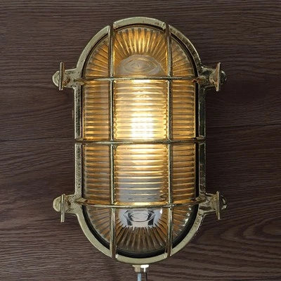 applique murale nordique cuivre Vintage en verre extérieur IP44 LED étanche salle de bain miroir escalier lumière Loft Style Wandlamp - vue 8 sur 9