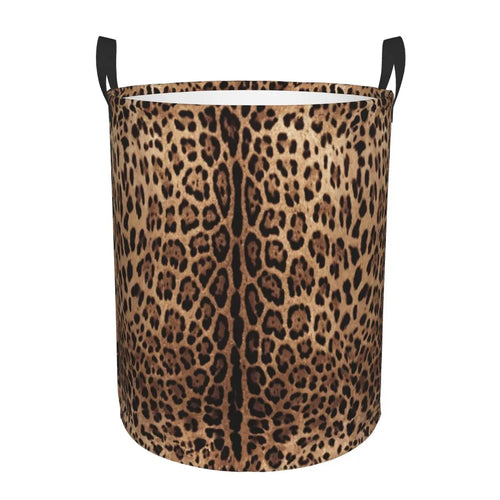 panier à linge imprimé léopard grand rangement pliable pour vêtements - vue 13 sur 17