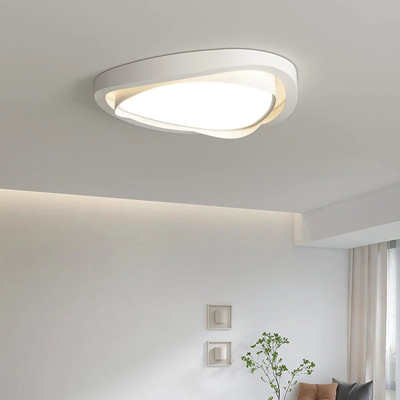 plafonnier moderne style salon crème protection yeux spectre complet - vue 5 sur 8