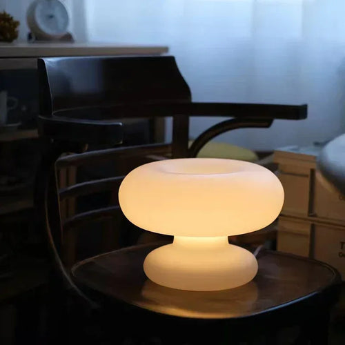 lampe de chevet circulaire design tendance en verre pour décoration - vue 5 sur 6