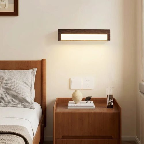 lampe de chevet rétro à grain de bois pour divers usages - vue 3 sur 10