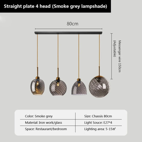 suspension moderne en verre design pour décoration intérieure - vue 16 sur 23
