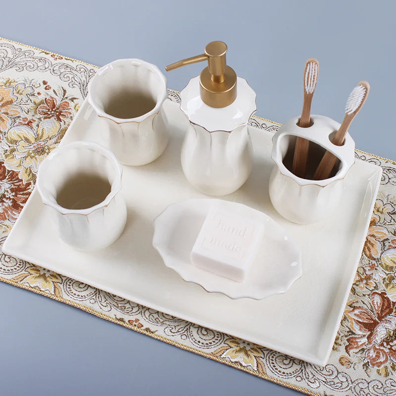 kit de salle de bain en céramique Jingdezhen de qualité supérieure - vue 3 sur 6