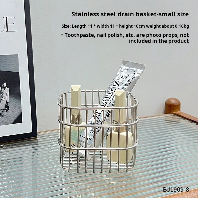 panier de rangement carré en acier inoxydable pour organiser votre intérieur - vue 7 sur 8