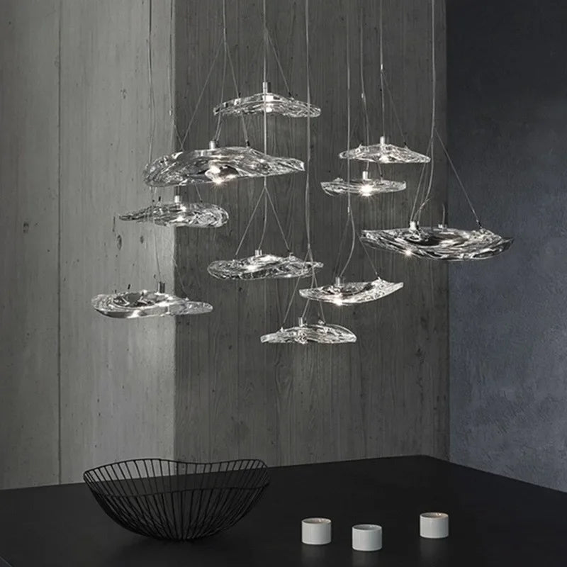 suspension en verre design italien pour intérieur moderne - vue 6 sur 6