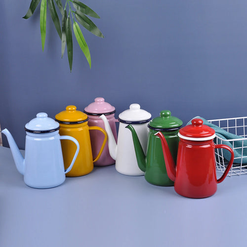 Cafetiere emaillee vintage avec poignee resistante 11l - vue 2 sur 7