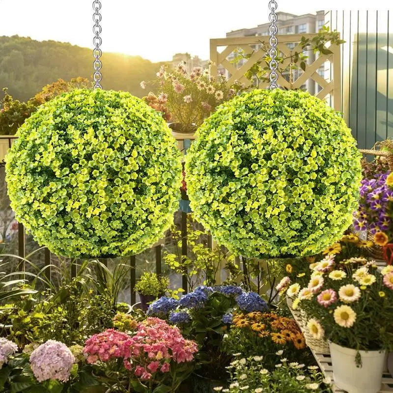 boules de topiaire en gazon artificiel pour décoration extérieure - vue 1 sur 14