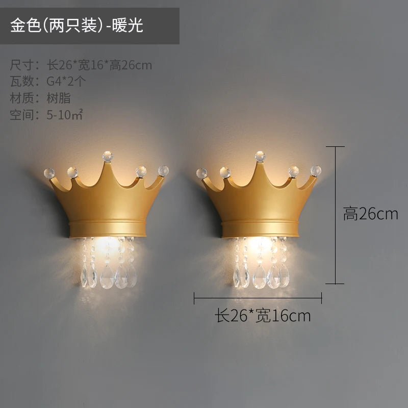 applique murale couronne nordique en résine pour chambre enfant mignonne - vue 10 sur 12