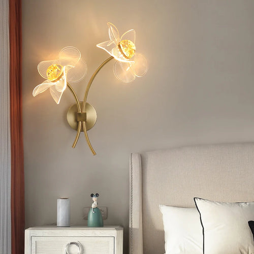 applique murale fleur pour éclairage doux et décoratif - vue 2 sur 16