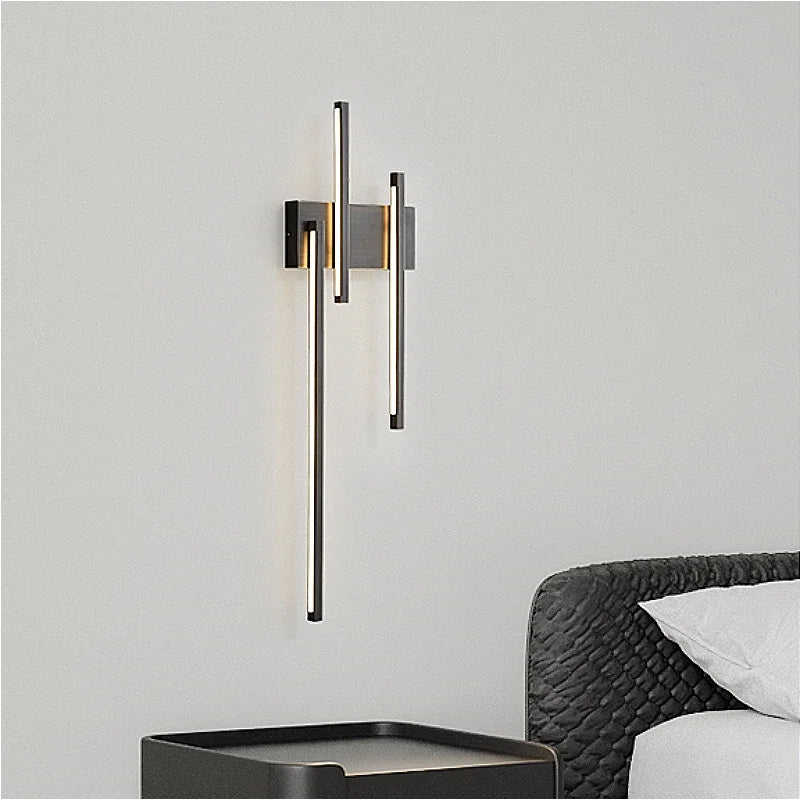 applique murale en cuivre avec lumière minimaliste design élégant pour intérieur - vue 2 sur 8