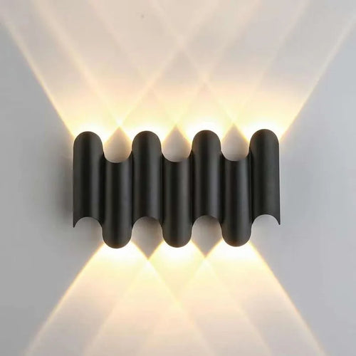 Applique murale LED lumière extérieure étanche IP65 porche jardin applique et intérieur chambre chevet décoration éclairage lampe en aluminium doré - vue 5 sur 15