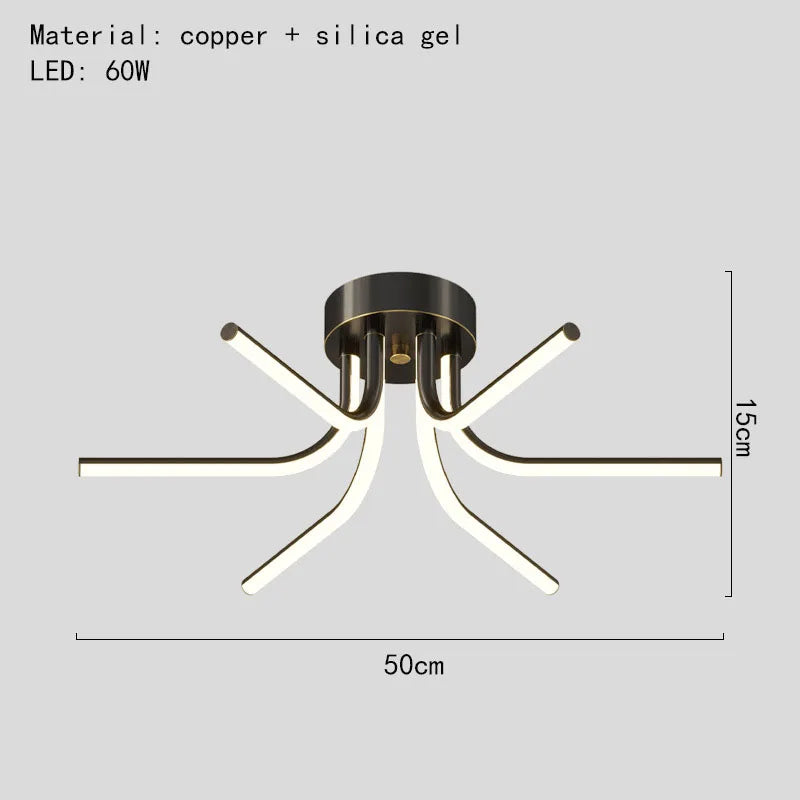 lustre led moderne minimaliste pour éclairage intérieur varié - vue 10 sur 12