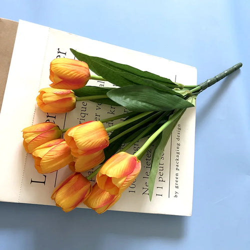 bouquet de tulipes artificielles pour mariage et décoration intérieure - vue 11 sur 11