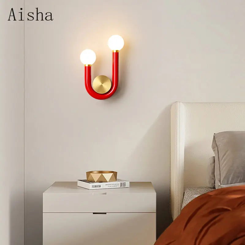 applique murale led créative en forme de u pour décoration enfant - vue 4 sur 11