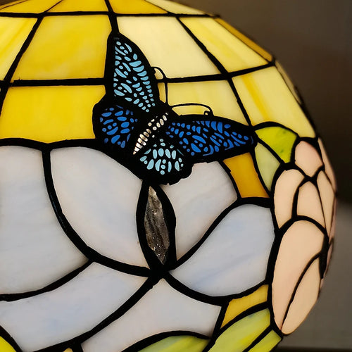 lampe de table papillon style tiffany pour décoration et cadeau - vue 7 sur 6