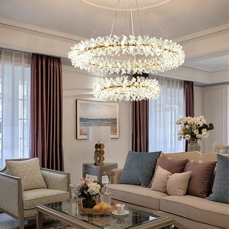 lustre en cristal moderne pour un éclairage intérieur élégant - vue 2 sur 14