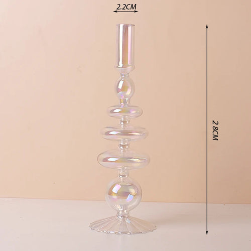 bougeoirs en verre romantiques pour mariage et décoration intérieure - vue 11 sur 13