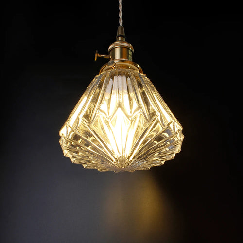 lustre moderne en verre et cuivre design minimaliste pour éclairage créatif - vue 2 sur 8