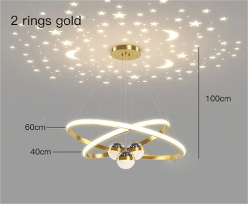 lustre led romantique projecteur de ciel étoilé avec télécommande - vue 10 sur 16