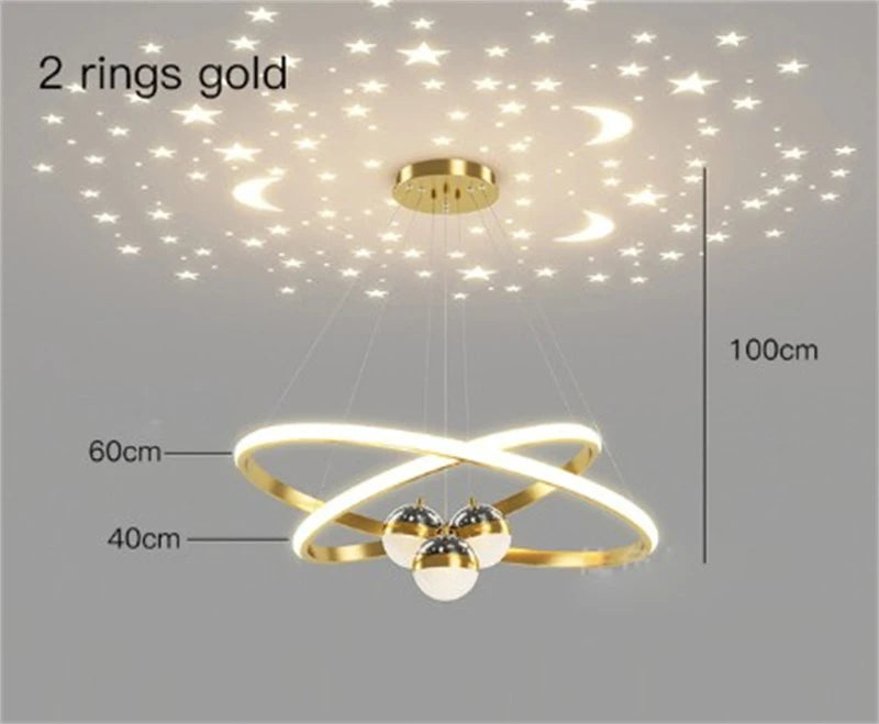lustre led romantique projecteur de ciel étoilé avec télécommande - vue 9 sur 16
