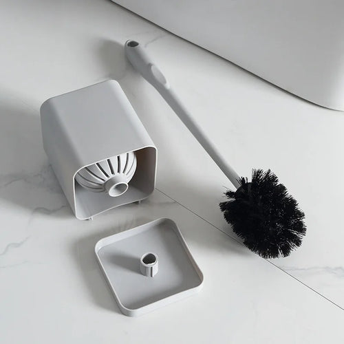 brosse wc à poils longs avec support de séchage mural - vue 6 sur 10