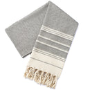 serviette de plage turque coton jacquard losanges pompons