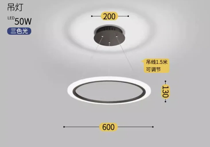 lustre minimaliste moderne suspension créative design nordique
