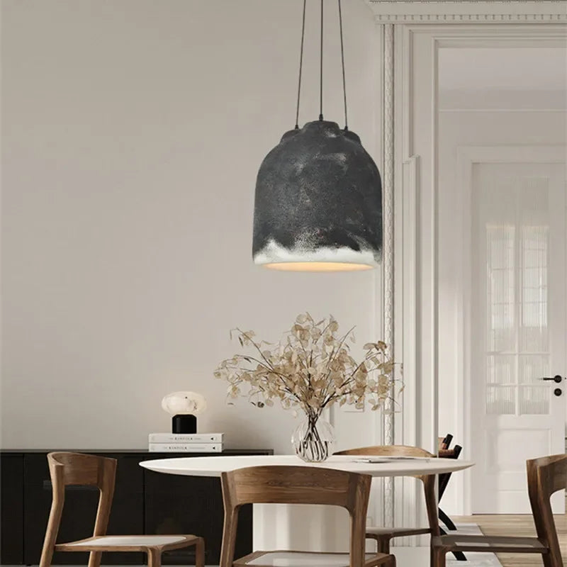 Suspension Designer Salle à manger Wabi Sabi Café Modèle Maison Personnalité LED Décor Lumière Créative Table Bar Cuisine - vue 3 sur 8