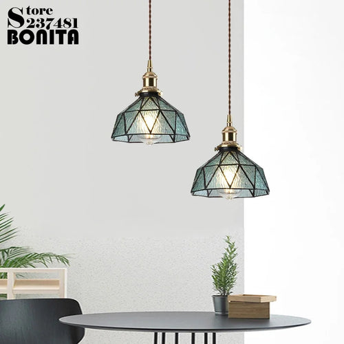 suspension en verre pur avec design ondulé en cuivre - vue 7 sur 9