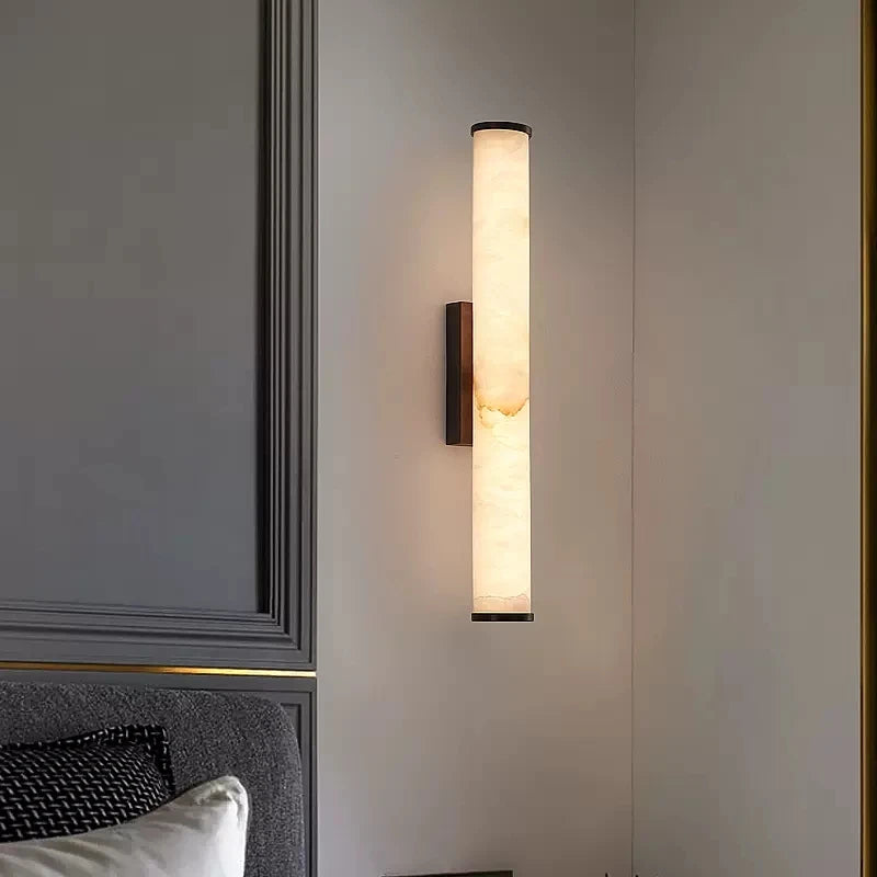 applique murale en marbre naturel avec éclairage led en cuivre - vue 3 sur 9