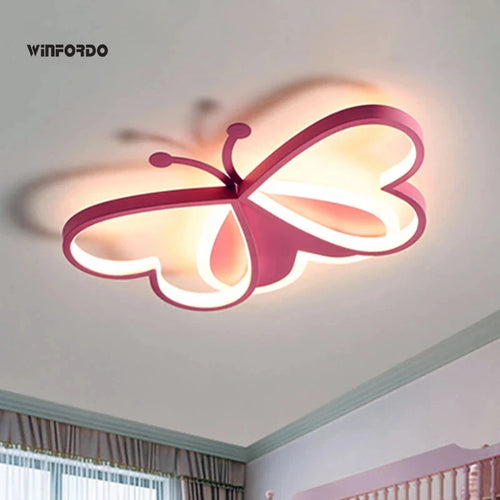 lustre led winfordo 	 avec lampe papillon réglable pour enfants - vue 2 sur 10