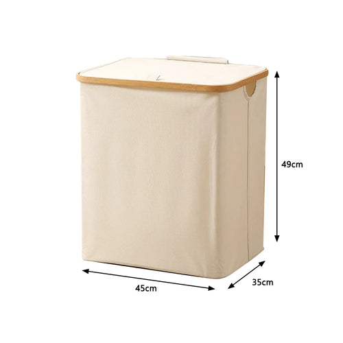 panier à linge pliable avec couvercle en tissu oxford - vue 16 sur 17