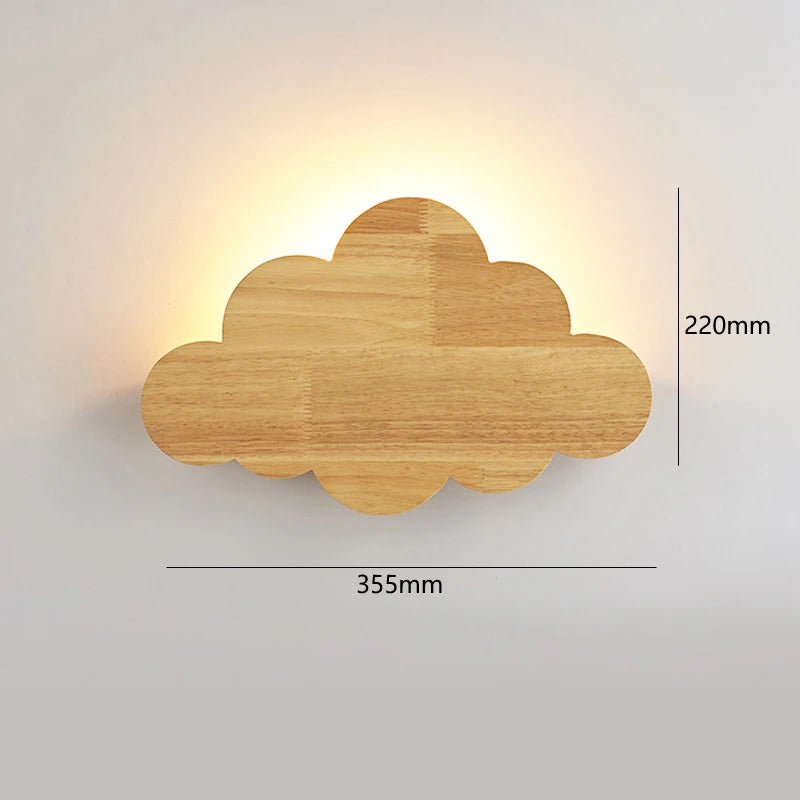 applique murale en bois style nordique moderne pour chambre d'enfant - vue 6 sur 7