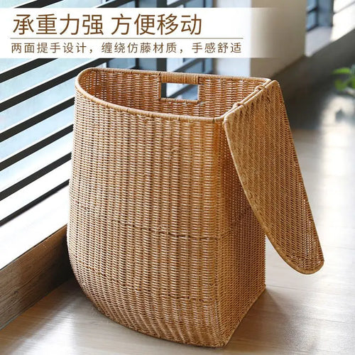 panier dangle tissé pour linge et rangement maison - vue 3 sur 14