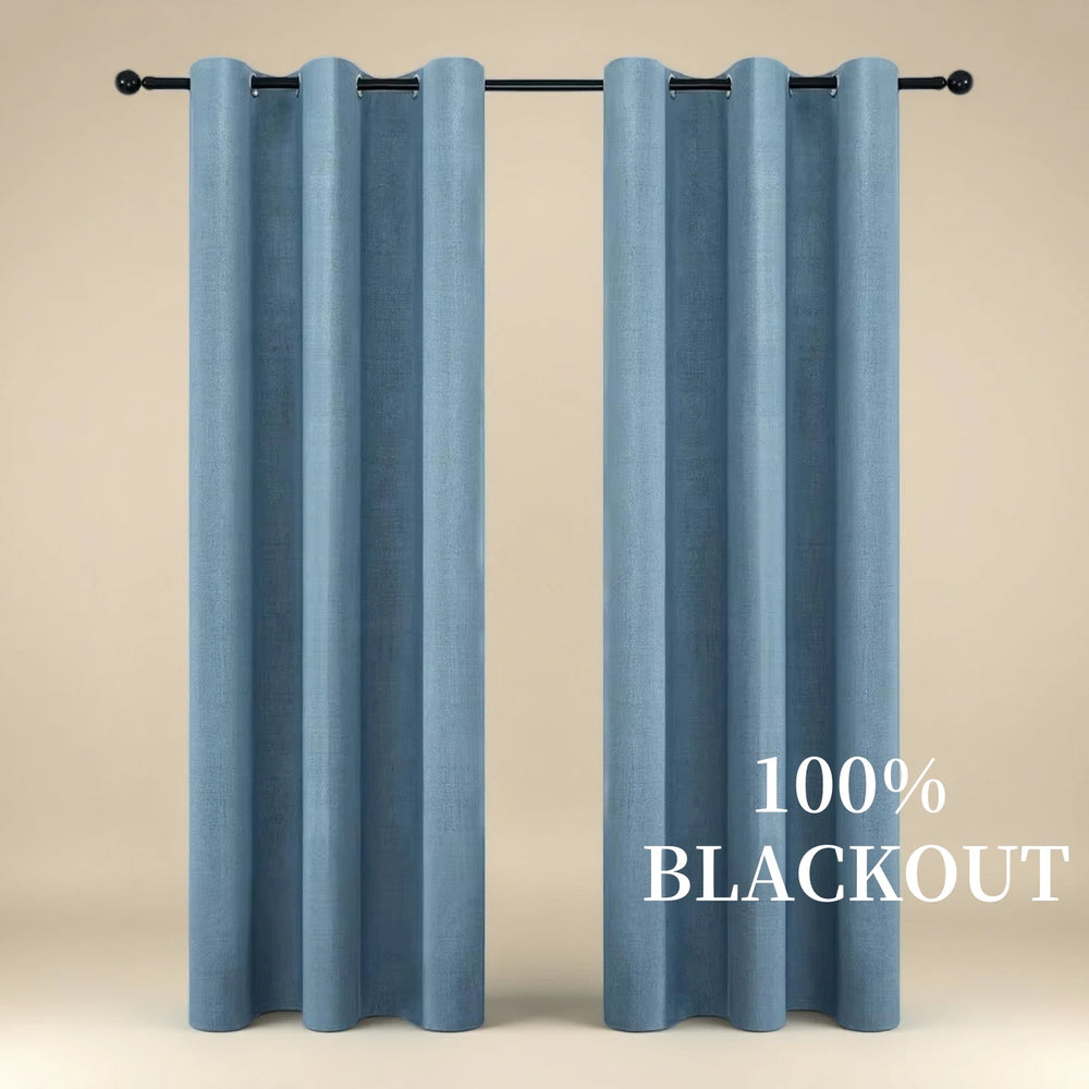 Rideau occultant faux lin sur mesure isolant thermique