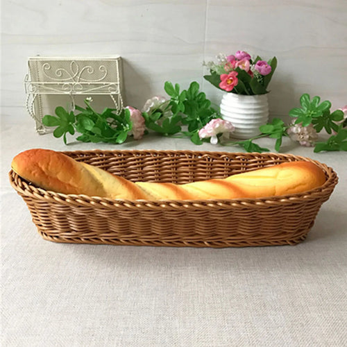 paniers ovales imitation rotin pour fruits et aliments - vue 3 sur 8