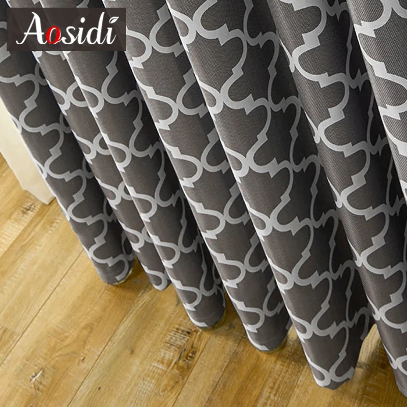 Rideau occultant moderne motifs infinis pour salon chambre - vue 3 sur 11