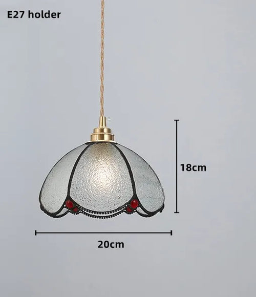 suspension nordique en verre teinté et cuivre élégant - vue 23 sur 25