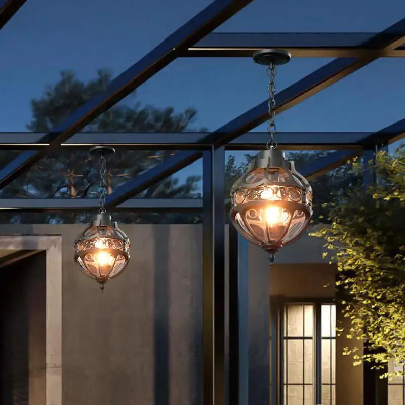 suspension industrielle en verre pour décoration intérieure et extérieure - vue 4 sur 10