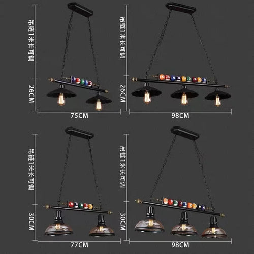 lustre rétro pour bar et billard décoration créative nostalgique - vue 5 sur 11