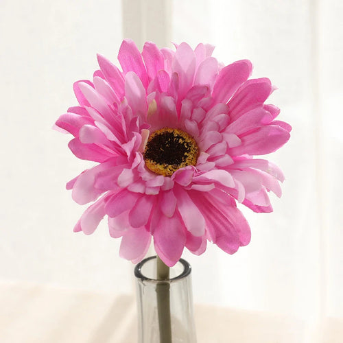 lot de têtes de fleurs artificielles gerbera pour décoration intérieure et extérieure - vue 10 sur 11
