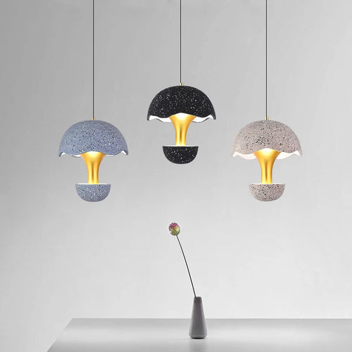 suspension créative champignon en ciment pour restaurant café bar - vue 2 sur 9