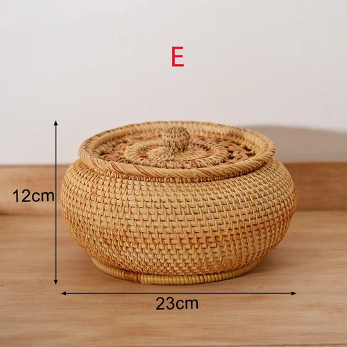 panier de rangement en rotin pour aliments et thé - vue 16 sur 16