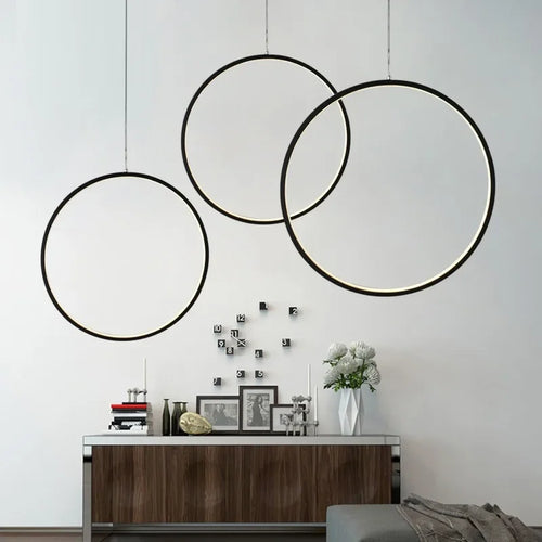 suspension circulaire à led pour intérieur moderne - vue 4 sur 8