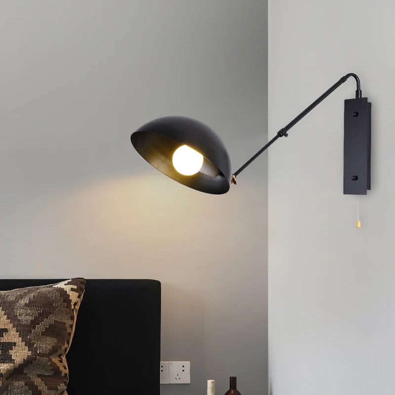 applique murale nordique rétro à bras long design moderne à led - vue 2 sur 10