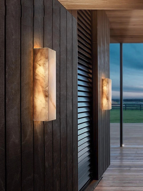 applique murale led extérieur étanche tendance marbre naturel 2024 - vue 2 sur 9