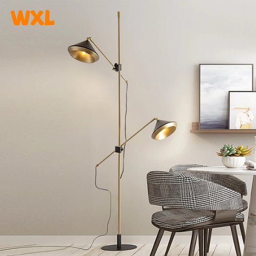 lampadaire led scandinave moderne double réglable pour intérieur - vue 2 sur 7