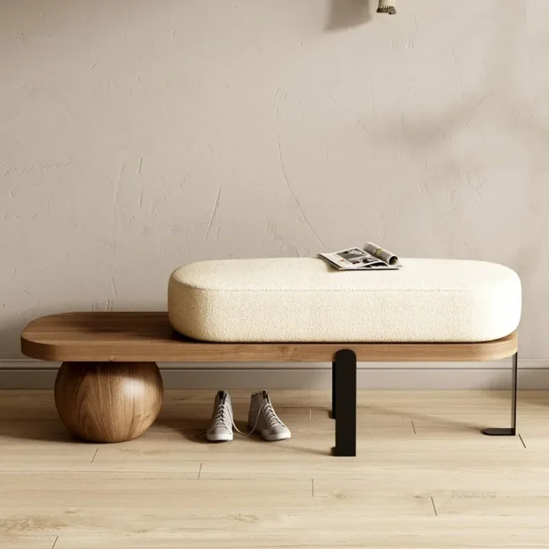 banc en bois massif multifonctionnel pour intérieur élégant - vue 3 sur 19