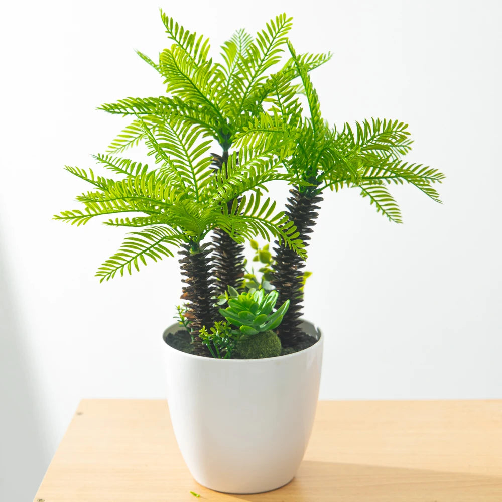 faux palmier grande plante artificielle en pot décorative - vue 1 sur 8