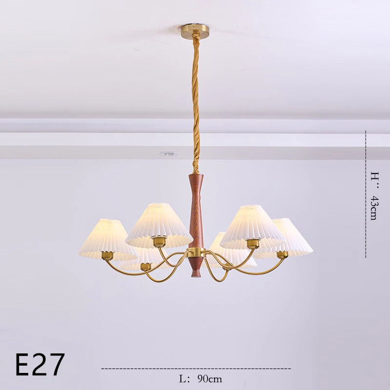 lustre en bois pour décoration luminaire suspendu - vue 12 sur 14